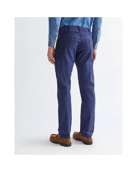 Wrangler Blue Greensboro Straight Trousers Size 29 X32 for men