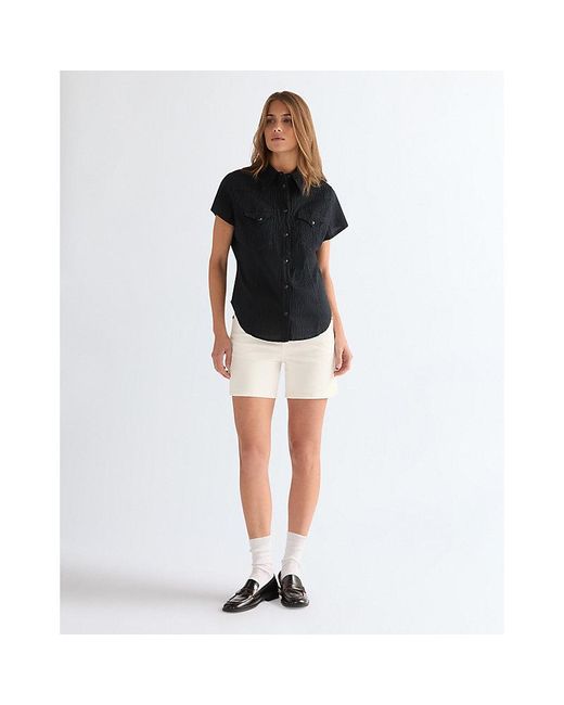 Wrangler Black Slim Lightweight Stylized Western Shirt