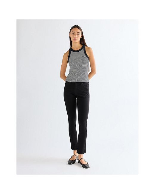 Wrangler Black Slim Ringer Tank
