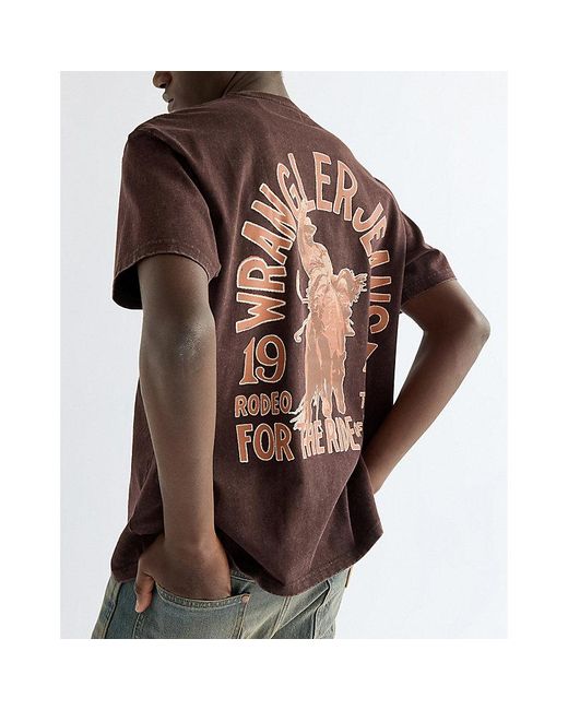 Wrangler Brown Vintage Tee for men