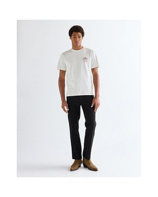 Wrangler White Regular Small Americana Tee for men