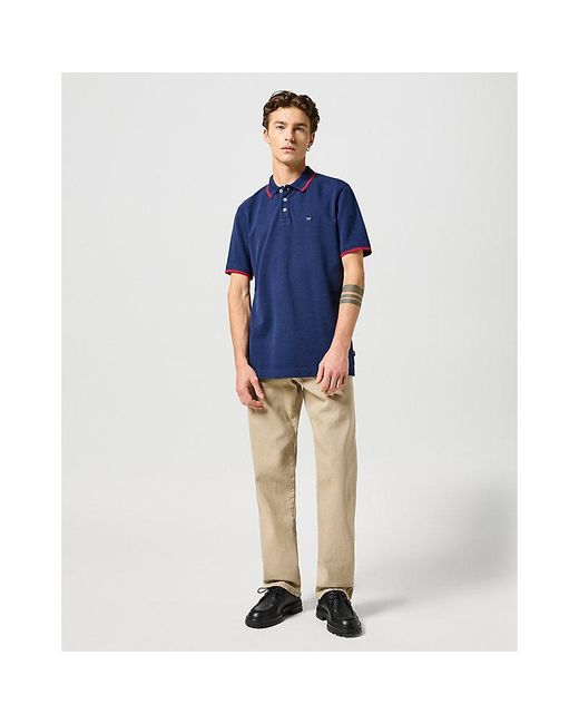 Wrangler Blue Regular Polo Shirt for men