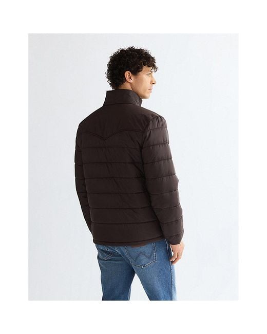 Wrangler Black Regular Packable Puffer Jacket for men