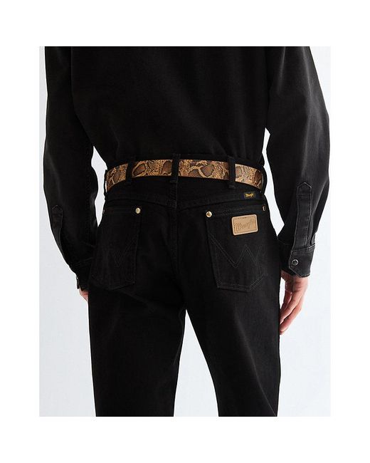 Wrangler Blue Snake Leather Belt for men