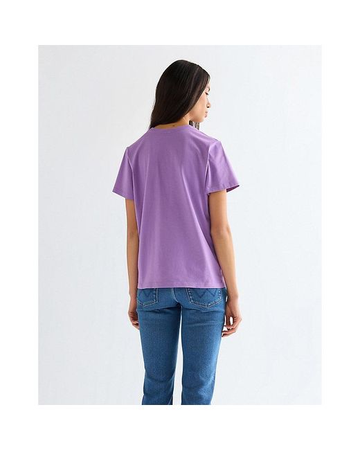 Wrangler Purple Slim Sign Off Tee