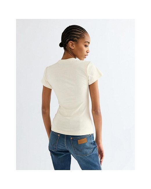 Wrangler White Slim Shrunken Band Tee