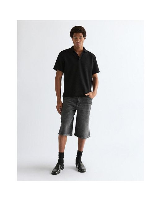 Wrangler Black Relaxed Polo Sweater for men