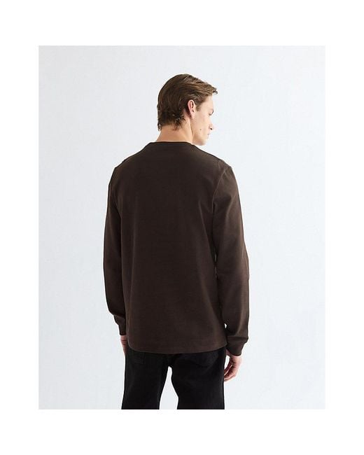 Wrangler Black Regular Long Sleeve Tee for men