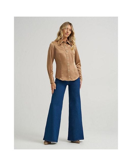 Wrangler Blue X Lainey Wilson Cheeky Wide Leg Jean Size 24 X32