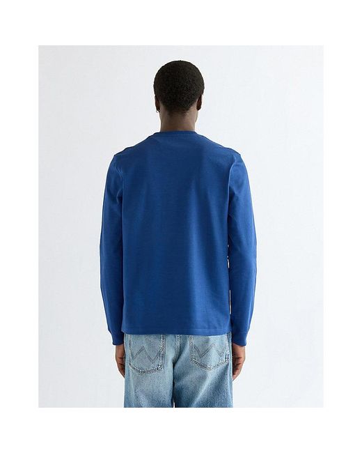 Wrangler Blue Regular Long Sleeve Tee for men