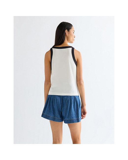 Wrangler Blue Slim Ringer Tank