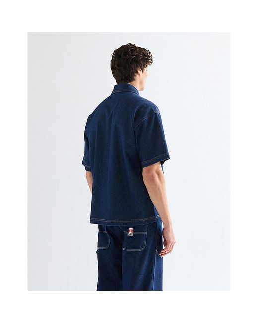 Wrangler Blue Relaxed Short Sleeve Overshirt for men