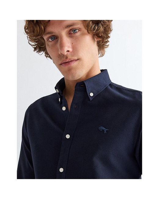 Wrangler Blue Regular Oxford Shirt for men