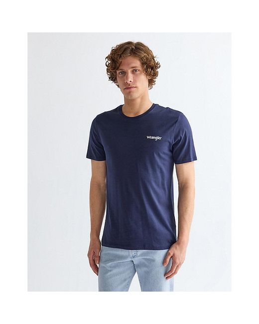 Wrangler Blue Two-Pack Regular Sign Off Tees Real for men