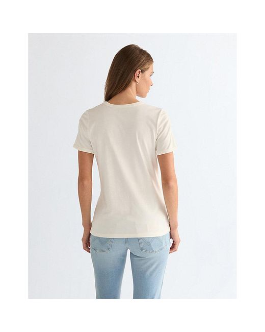Wrangler White Slim Ringer Tee