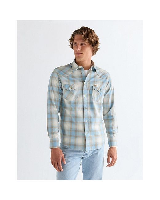 Wrangler Blue Regular Western Shirt for men