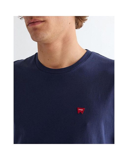 Wrangler Blue Regular Sign Off Tee for men