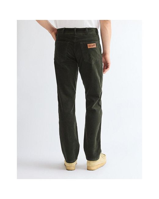 Wrangler Black Texas Straight Corduroy Trousers Size 30 X32 for men