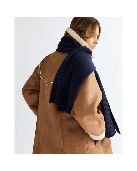 Wrangler Blue Wool Scarf for men