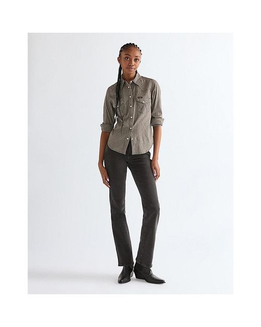 Wrangler Gray Slim Western Shirt