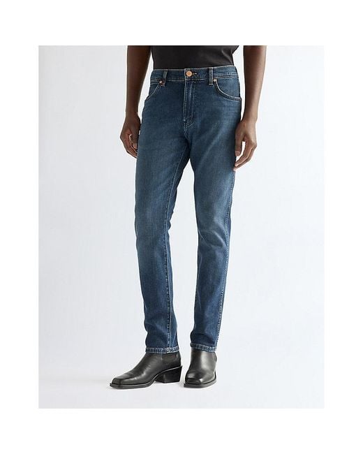 Wrangler Blue Larston Slim Tapered Toughlite Low Stretch Jean Size 28 X32 for men