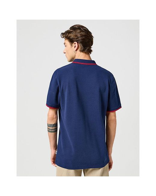 Wrangler Blue Regular Polo Shirt for men