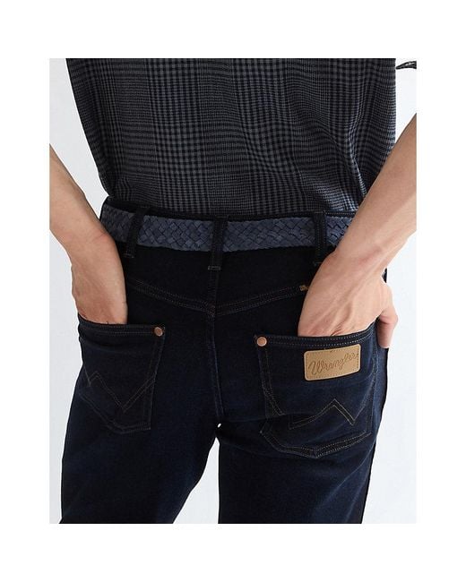 Wrangler Black Suede Braided Belt for men