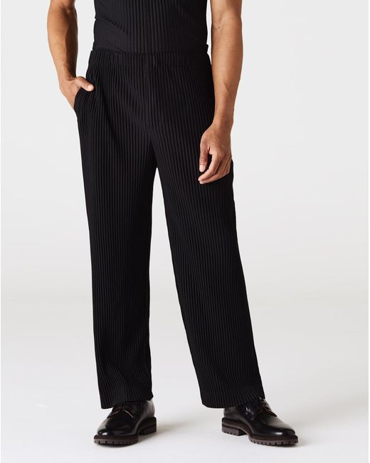 Homme Plissé Issey Miyake Mc January Loose Fit Straight Pants in Black ...