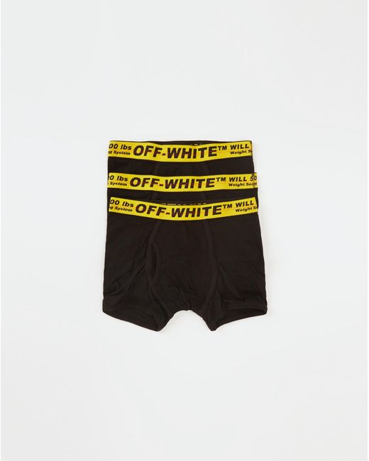 Grey Off-White c/o Virgil Abloh Cotton Classic Industrial Tri-pack Boxer Shorts in Grey for Men Mens Underwear Off-White c/o Virgil Abloh Underwear 