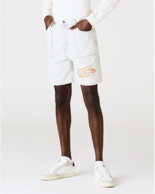 Off-White Virgil Abloh Utility Denim Shorts in White for |