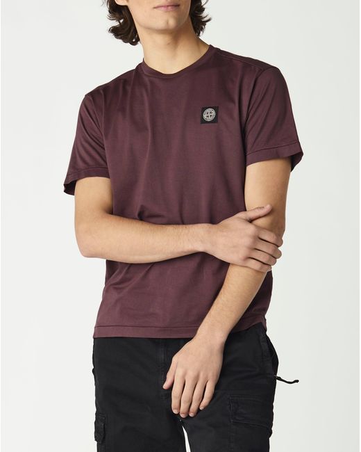 purple stone island t shirt