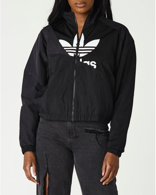 adidas women's jacket with logo on back