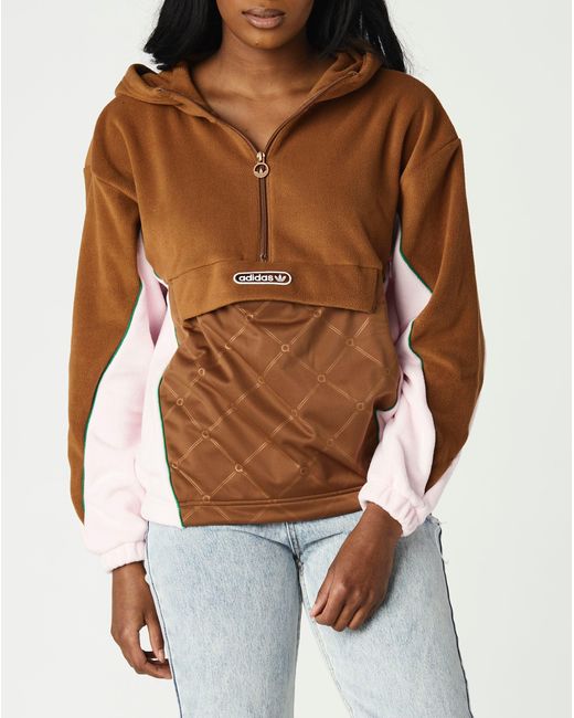 brown adidas hoodie womens