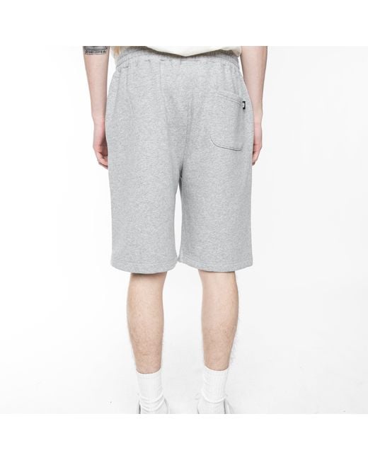 Stussy Stock Fleece Shorts in Gray for Men - Lyst