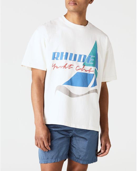 Rhude Yacht Club Tshirt in Blue for Men Lyst