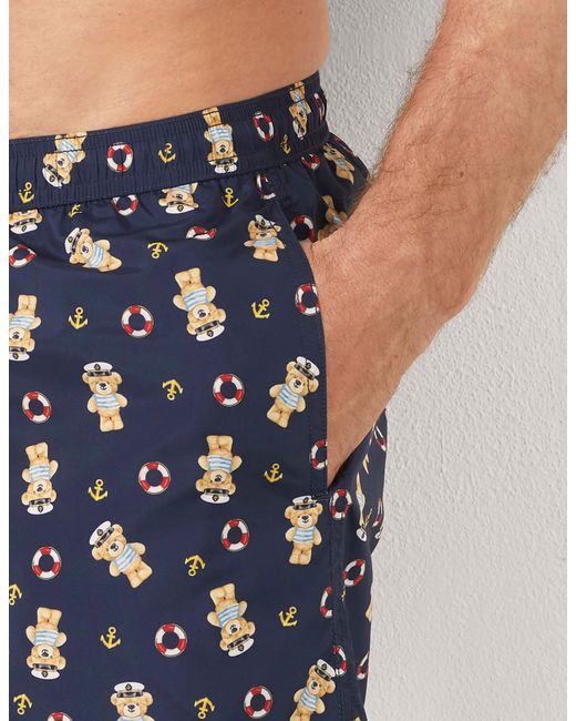 Costume boxer da uomo con orsi marinai Marina I di Yamamay in Blue da Uomo