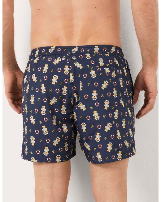 Costume boxer da uomo con orsi marinai Marina I di Yamamay in Blue da Uomo