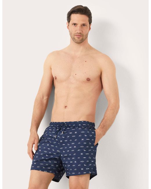 Costume boxer da uomo con elementi nautici Marina I di Yamamay in Blue da Uomo