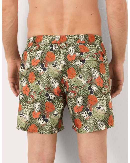 Costume boxer da uomo verde con stampa Mickey Mouse di Yamamay in Green da Uomo