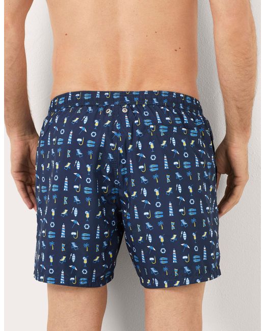 Costume boxer da uomo con elementi marini Marina I di Yamamay in Blue da Uomo