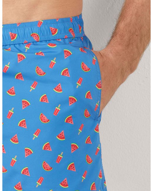 Costume boxer da uomo con anguria Funny I di Yamamay in Blue da Uomo