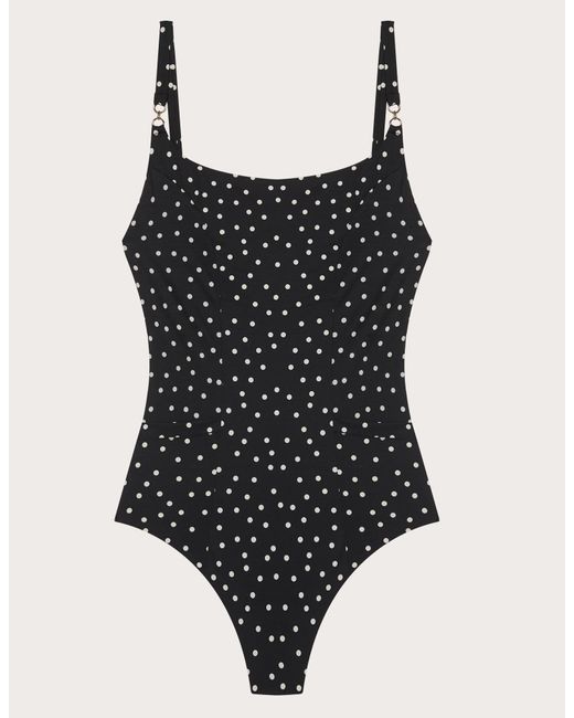 Costume intero modellante con pois Sculpt Color di Yamamay in Blue