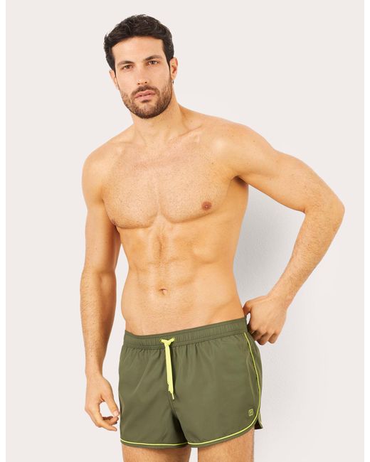 Costume boxer corto con fascette a contrasto Passepartout di Yamamay in Green da Uomo