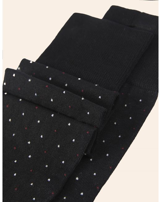 Calze lunghe uomo nere pois rossi e bianchi Daily di Yamamay in Black da Uomo