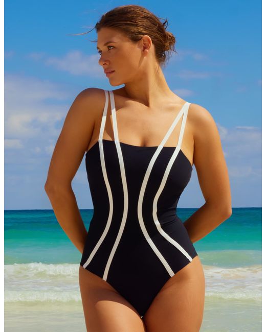 Shaping one-piece swimsuit - Sculpt color di Yamamay in Blue