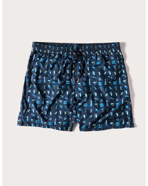 Costume boxer da uomo con elementi marini Marina I di Yamamay in Blue da Uomo