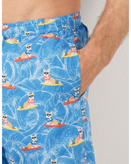 Costume boxer da uomo con cani sul surf Funny I di Yamamay in Blue da Uomo