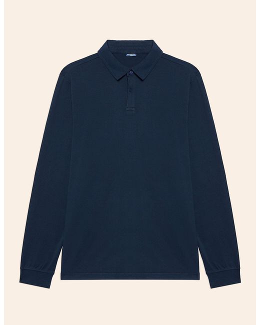 Maglia manica lunga taglio polo in cotone Washed Cotton di Yamamay in Blue da Uomo