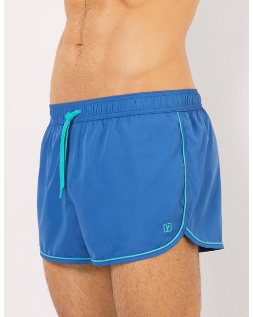Costume boxer corto con fascette a contrasto Passepartout di Yamamay in Blue da Uomo