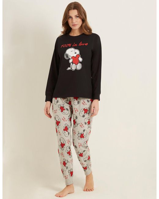 Long pajamas - Snoopy Love di Yamamay in Black